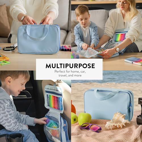 Mothercould Small Kids Travel Organizer, Hanging Bag With Hook, Blue - color: Blue, size: Small