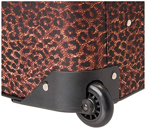 Rockland Vara Softside 3 Piece Upright Luggage Set, Expandable, (20"/28"/22" Rolling Duffel), Pink Leopard - color: Pink Leopard