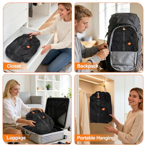 Fantictas Vacuum Bags for Travel, 2x24L Compression Bags with Wireless Pump - size: 2PACK-24L