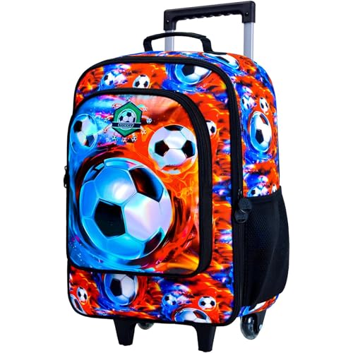 Kids Luggage for Boys 18", Carry on Suitcase with Wheels Soccer Red - color: Soccer Red