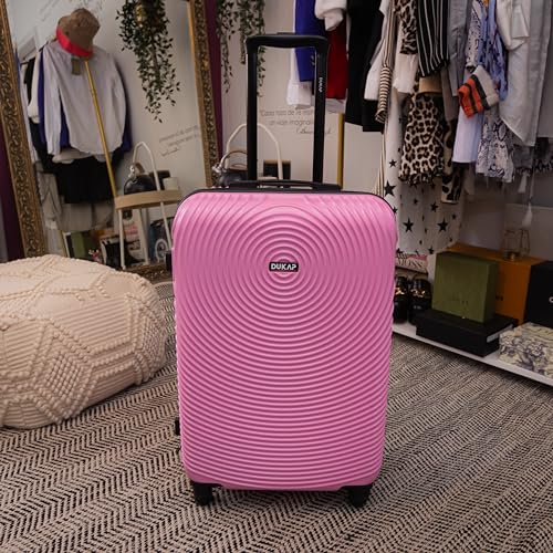 DUKAP INCEPTION Luggage with Spinner Wheels | Durable Lightweight Hardside Suitcase, Travel Bag with Handle and Trolley, 28-Inch Large Checked Luggage | Pink - color: Pink, size: 28 Inch
