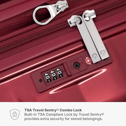 Traveler's Choice Edinburgh II Hardside Spinner Luggage, TSA Lock, Red, 29" Large - color: Red, size: 29" Large