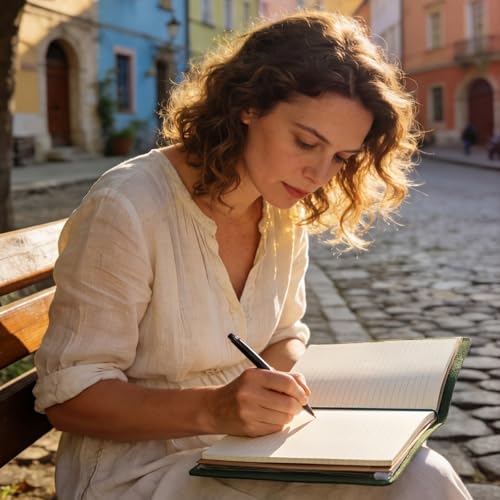 Traveling Refillable Leather Journal Notebook, Green, A5 Size - color: Green, size: A5 Size