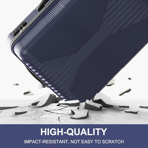 Karl home PP Hard Case Luggage Sets 3 Piece, Black, 20"/24"/28" - color: Blue, size: 3 Piece Set (20in/24in/28in)