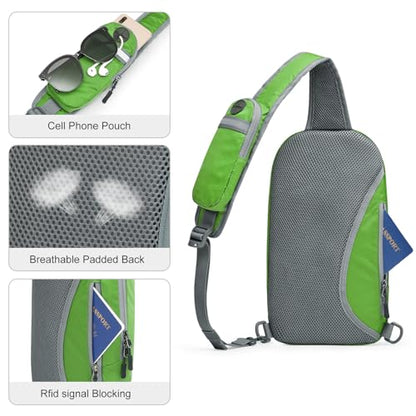 G4Free Sling Bag for Men Women,RFID Blocking, Crossbody Backpack,Travel - color: Green