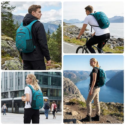 Ultra-Light Soft Hiking Daypack With Cushioned Breathable Back Panel - color: Green, size: 15L