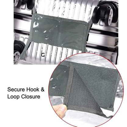 20 Inch PVC Clear Suitcase Cover (Gray Trim) - color: Gray Trim-0.4mm, size: S Suitcase Cover.