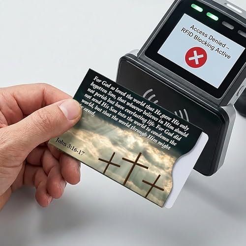 RFID Blocking Credit Card Sleeve Protectors – USA Made Slim Wallet Inserts for Credit Cards, Debit Cards & ID Protection (16, Faith - 16 Pack) - color: Faith - 16 Pack