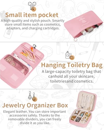 Packing Cubes 11 Set, Suitcase Organizers, Luggage Organizer Bags, Packing Cubes for Travel, with Toiletry Bag, Travel Essentials,Pink