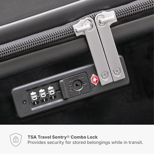 Traveler's Choice Edinburgh II Hardside Luggage with Spinner Wheels, TSA Lock, Black, 16-Inch Mini - color: Black, size: 16-Inch Mini