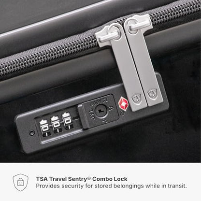 Traveler's Choice Edinburgh II Hardside Luggage with Spinner Wheels, TSA Lock, Black, 16-Inch Mini - color: Black, size: 16-Inch Mini