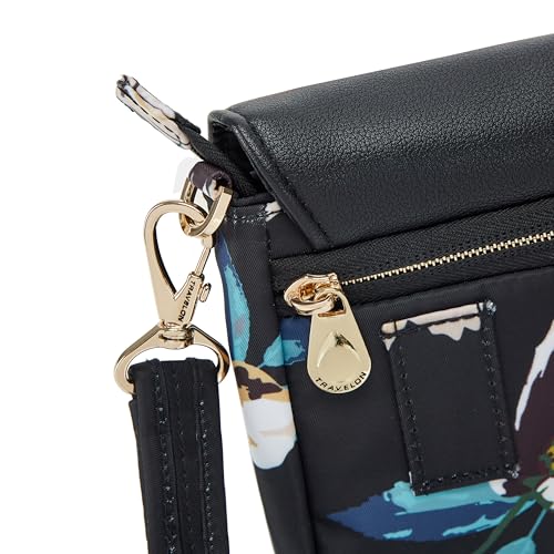 Travelon Anti-Theft Addison Convertible Crossbody/Belt Bag - color: Midnight Floral