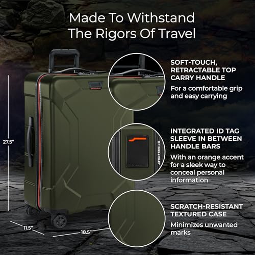 Briggs & Riley Torq Medium 27 Inch Hardside Checked Luggage, Hunter Green - color: Hunter, size: 27"