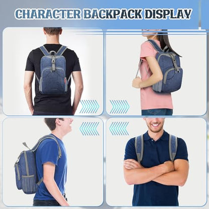 ZOMAKE Lightweight Packable Backpack, 10L Small Foldable Daypack for Hiking - color: Navy Blue A4, size: 10L