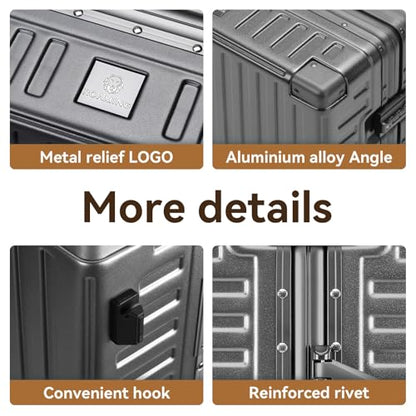 ROAMING 26 Inch Checked-Large Zipperless Luggage Hard shell Suitcases Gray - color: gray, size: 26 Inch Checked Luggage