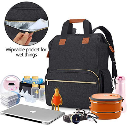 Teamoy Breast Pump Bag Compatible with Spectra S1,S2, Medela and Cooler Bag, Convertible Breast Pump Tote and Backpack with Laptop Sleeve for Working Moms, Black - color: Black