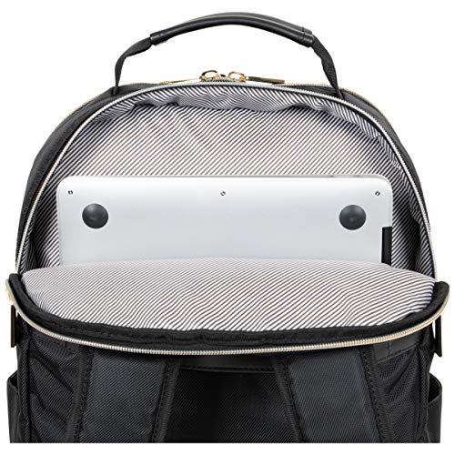 Kenneth Cole REACTION Madison Square Lightweight Hardside Chevron Expandable Spinner Luggage, Black, 2-Piece (20" Carry On + Backpack) - color: Black, size: 2-Piece (20" Carry On + Backpack)