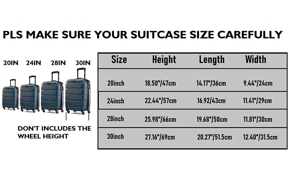 Clear PVC Suitcase Cover Protectors Transparent Luggage Cover Waterproof Wheeled Suitcase Dust Cover Dustproof Travel Luggage Sleeve Protector (20") - size: 20"