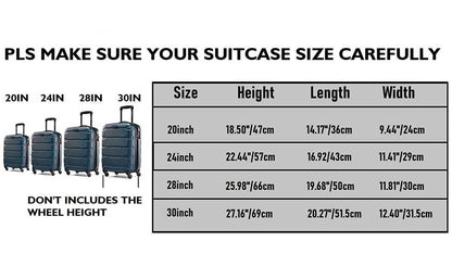 Clear PVC Suitcase Cover Protectors Transparent Luggage Cover Waterproof Wheeled Suitcase Dust Cover Dustproof Travel Luggage Sleeve Protector (20") - size: 20"