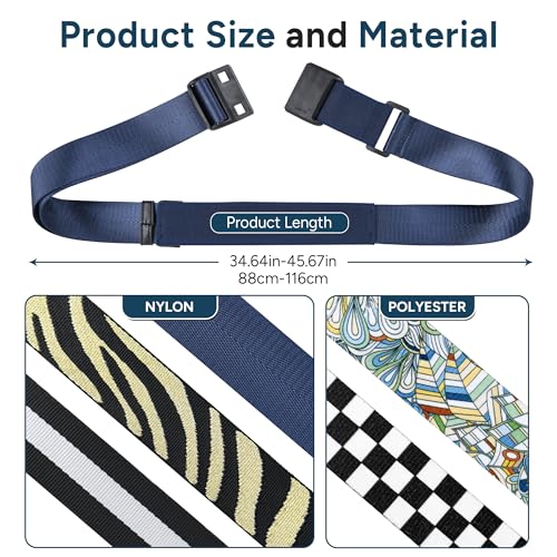 Travel Inspira Magnetic Quick Release Luggage Straps Blue - color: Navy Blue