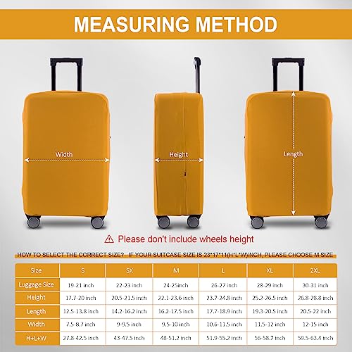 Travel Luggage Cover - Scratch-Resistant Fit 19-31 Inch Suitcase Protector (Yellow, L(26-27 inch)) - color: Yellow, size: 26-27 inch