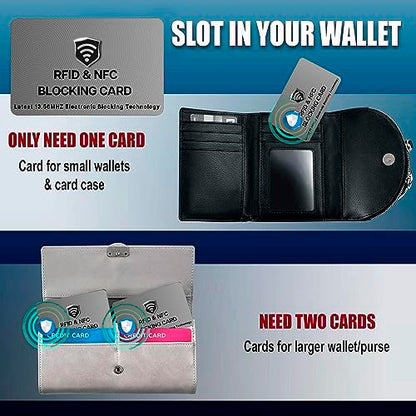 SaiTech IT 5 Pack RFID Blocking Card for Credit Debit ID Card, Grey - color: Grey