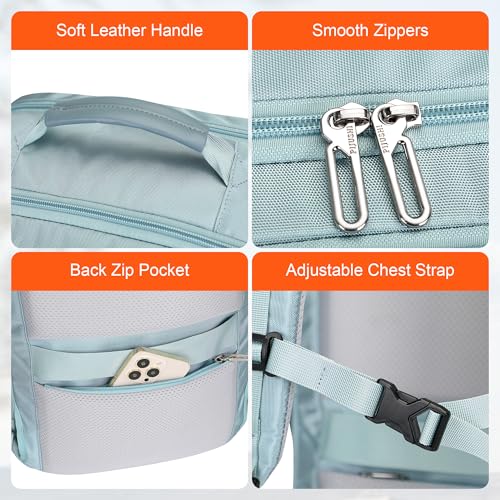 PIJUSHI Travel Backpack 3-In-1 Carry On Luggage Backpack Fits 16" Laptop