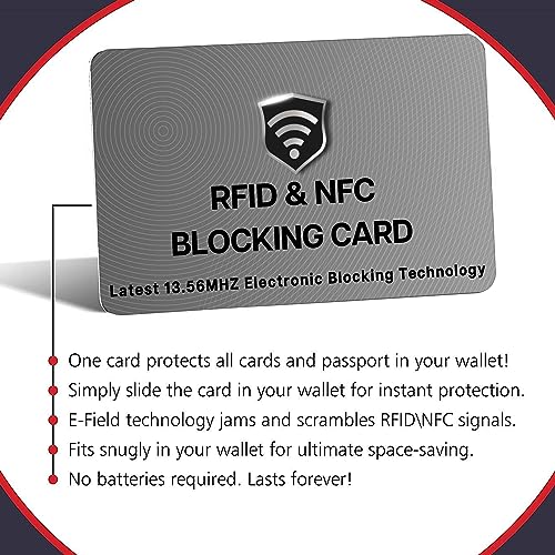 SaiTech IT 5 Pack RFID Blocking Card for Credit Debit ID Card, Grey - color: Grey