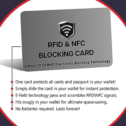 SaiTech IT 5 Pack RFID Blocking Card for Credit Debit ID Card, Grey - color: Grey