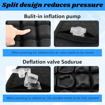 Travel Cushion Airplane Seat,Inflatable Air Seat Cushion for Long Flight