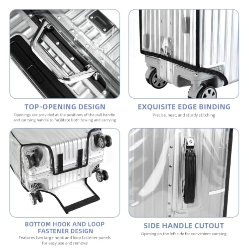 Clear PVC Luggage Cover, Waterproof Suitcase Cover Protector for 20‑30 Inch Travel Suitcase (20") - size: 20"