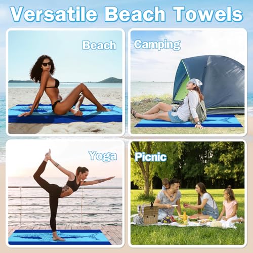 Shark Microfiber Beach Towel 35×70 Inch Fast Dry Lightweight Towel - color: Shark, size: 35*70Inch