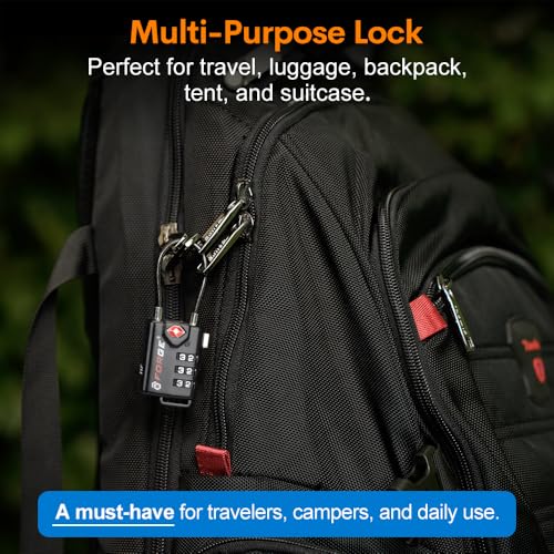Forge TSA Approved Luggage Locks, Open Alert Cable Lock, 4 Colors, 4 Pack - color: 4 Colors Cable 4 Pack