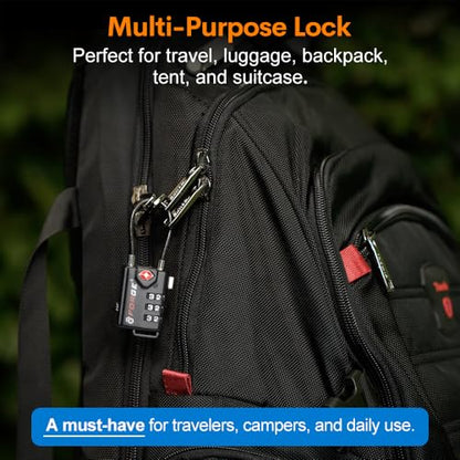 Forge TSA Approved Luggage Locks, Open Alert Cable Lock, 4 Colors, 4 Pack - color: 4 Colors Cable 4 Pack