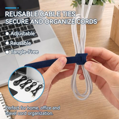 120 PCS 6 Inch Reusable Cable Ties, Cable Management - color: White