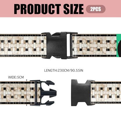 Nuxovilar Luggage Straps Set for Suitcase 1.96x90.5in Polyester - color: YVC10955, size: 1.96"x90.5"