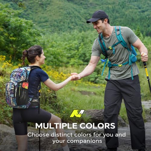 N NEVO RHINO Hydration Backpack, 18L Hiking Backpack with 3L Water Bladder - color: blue print