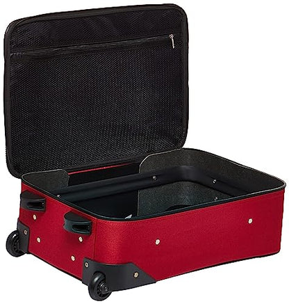 American Tourister Fieldbrook XLT Softside Upright Luggage, Red/Black, 3-Piece Set (BB/21/25) - color: Red/Black, size: 3-Piece Set (BB/21/25)
