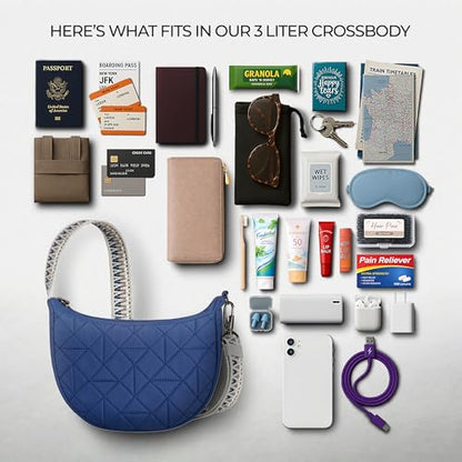 Travelon Anti-Theft Boho Crescent Crossbody - color: Lush Blue