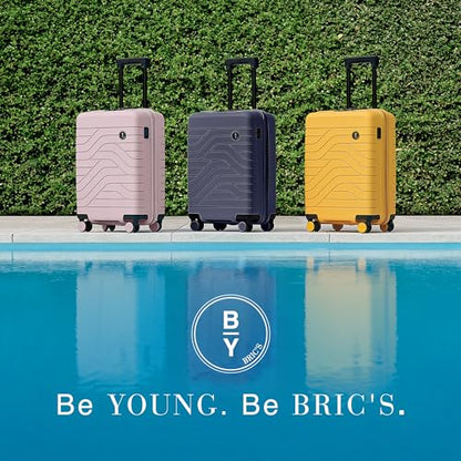 Bric's B|Y Ulisse Carry-On Luggage with Spinner Wheels – Airline Approved Hard Shell Suitcase, TSA Combination Lock & USB Port - Removeable Wash Bag Included - 21 Inch with Front Pocket, Black - color: Black, size: Carry-on with front pocket