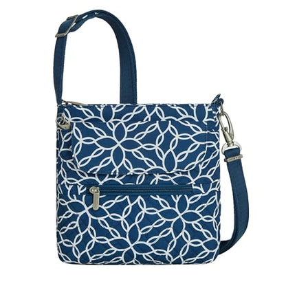 Travelon Anti-Theft Classic Mini Shoulder Bag - color: Woven Flower
