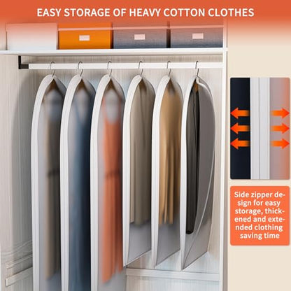 40" Garment Bags for Hanging Clothes, 6 Pack - size: 40inch