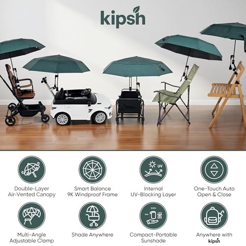 Chair Umbrella with Universal Clamp (Dark Green)