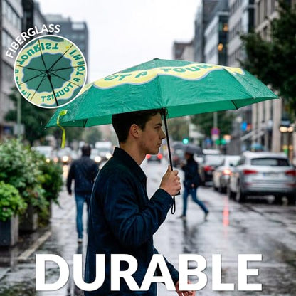 Fisura - Travel Umbrella – Original Strong Automatic Folding Rain Umbrella, Compact Small Light & Portable, Waterproof Rain for Gift - color: Not a Tourist