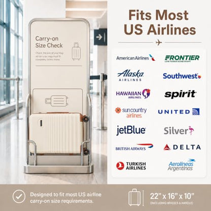 Carry On Luggage 22x14x9 Airline Approved Suitcase with Wheels, 3 Piece - color: White, size: 3 Piece Sets (20/BP/TB)