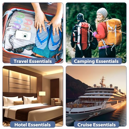 36 Pcs Travel Hangers Portable Foldable Travel Hanger Organizer, Plastic Cruise Ship Essentials 2026 Clothes Folding Hangers for Camping Flying RV Europe Vacation Essentials Suitcase, Brilliant Multi