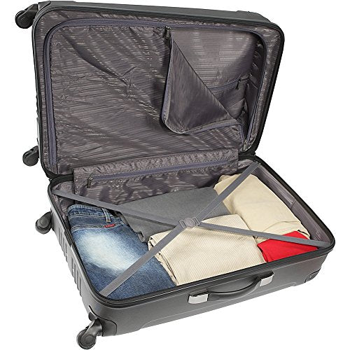 Kenneth Cole REACTION Out of Bounds Lightweight Hardshell 4-Wheel Spinner Luggage, Rose Gold, 28-Inch Checked - color: Rose Gold, size: 28-Inch Checked