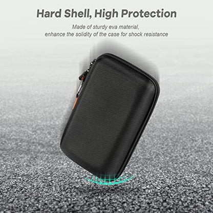 Shockproof Hard Shell Carrying Case, Large Capacity Storage Pouch Bag - color: Z Black and Deep Purple