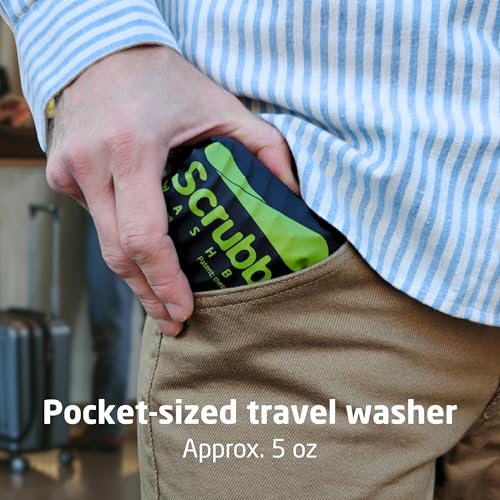 Scrubba Wash Bag Patented Washboard-in-a-Bag™ 5 oz Travel Clothes Washer