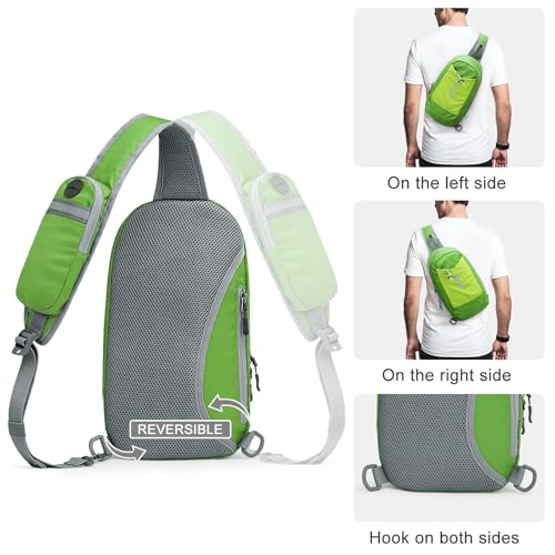 G4Free Sling Bag for Men Women,RFID Blocking, Crossbody Backpack,Travel - color: Green